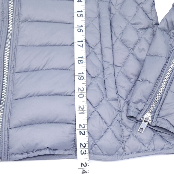 Bomboogie Pure Down Nylon Puffer Lightweight Jacket Full Zip Quilted Grey - Picture 9 of 11
